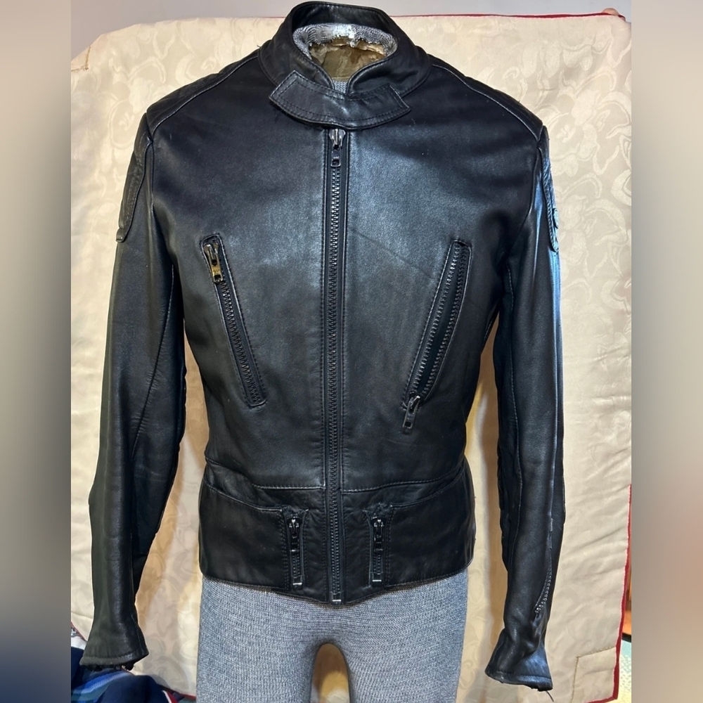 Hein Gericke leather Motorcycle Riding Jacket Mens Size 46